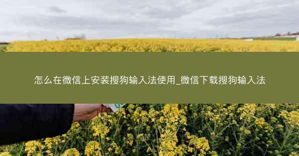 怎么在微信上安装搜狗输入法使用_微信下载搜狗输入法
