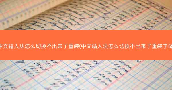 中文输入法怎么切换不出来了重装(中文输入法怎么切换不出来了重装字体)