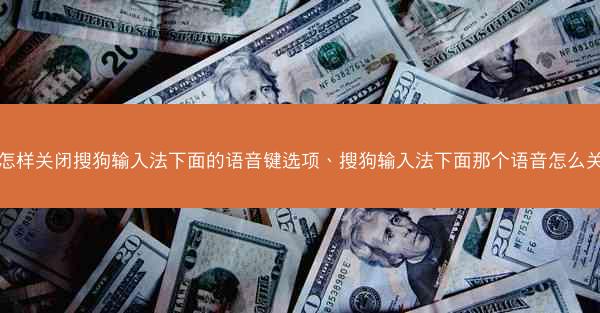 怎样关闭搜狗输入法下面的语音键选项、搜狗输入法下面那个语音怎么关