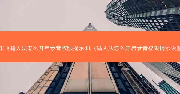 讯飞输入法怎么开启录音权限提示;讯飞输入法怎么开启录音权限提示设置
