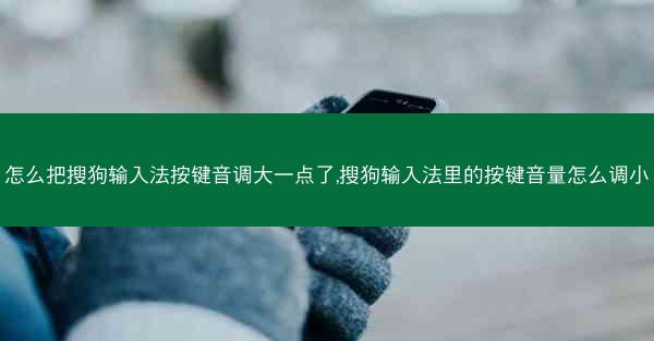 怎么把搜狗输入法按键音调大一点了,搜狗输入法里的按键音量怎么调小