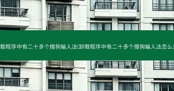 卸载程序中有二十多个搜狗输入法(卸载程序中有二十多个搜狗输入法怎么办)
