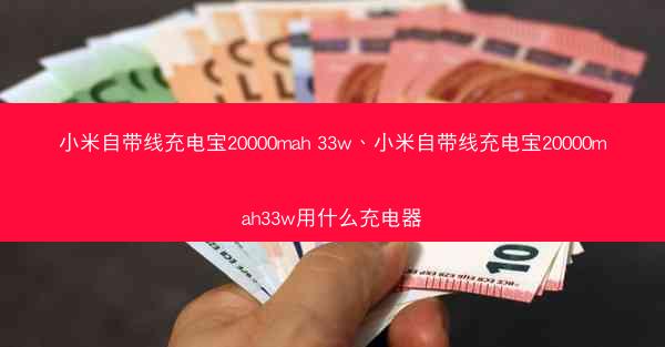 小米自带线充电宝20000mah 33w、小米自带线充电宝20000mah33w用什么充电器