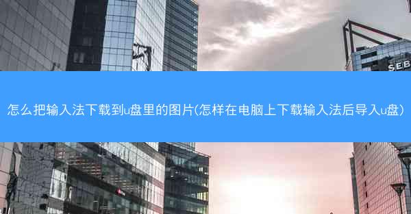 怎么把输入法下载到u盘里的图片(怎样在电脑上下载输入法后导入u盘)