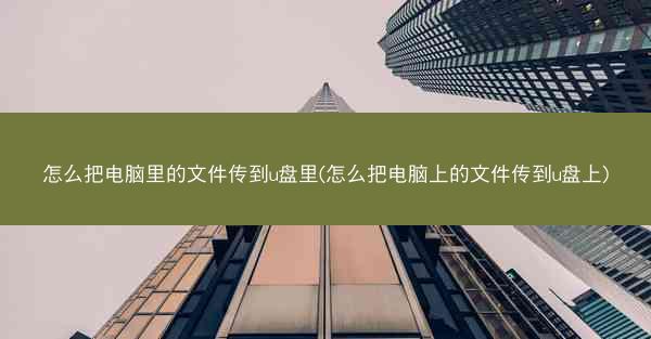 怎么把电脑里的文件传到u盘里(怎么把电脑上的文件传到u盘上)