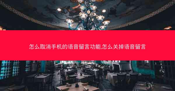 怎么取消手机的语音留言功能,怎么关掉语音留言