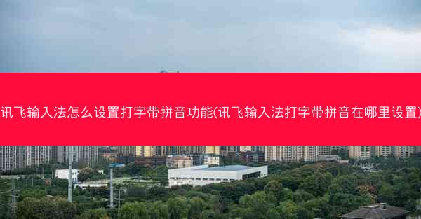 讯飞输入法怎么设置打字带拼音功能(讯飞输入法打字带拼音在哪里设置)