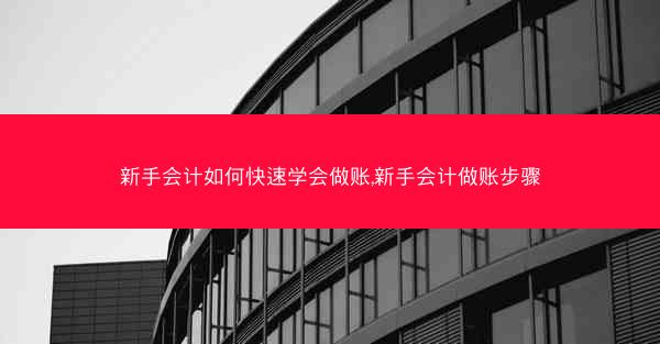 新手会计如何快速学会做账,新手会计做账步骤