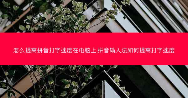 怎么提高拼音打字速度在电脑上,拼音输入法如何提高打字速度