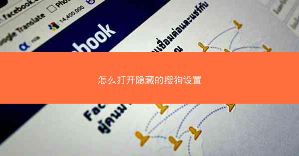 怎么打开隐藏的搜狗设置