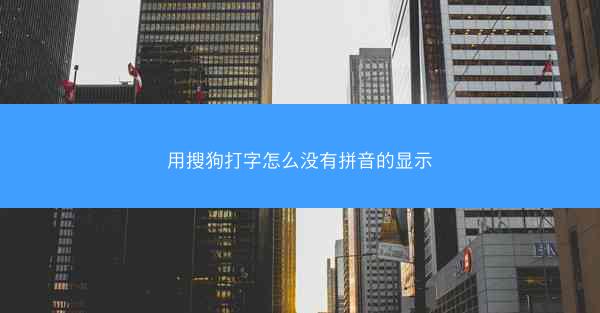 用搜狗打字怎么没有拼音的显示