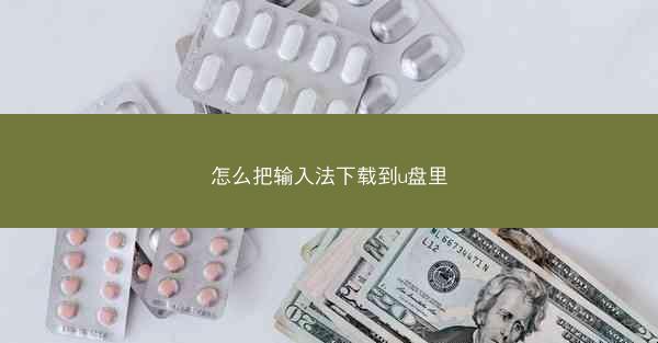 怎么把输入法下载到u盘里
