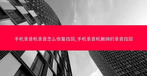 手机录音机录音怎么恢复找回_手机录音机删掉的录音找回