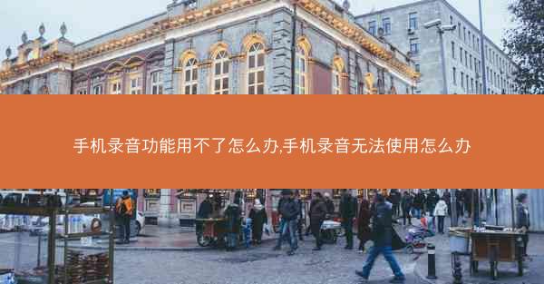 手机录音功能用不了怎么办,手机录音无法使用怎么办