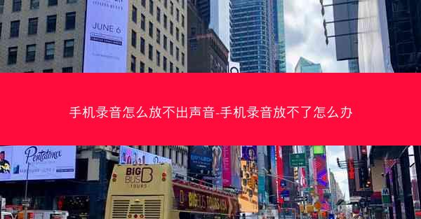 手机录音怎么放不出声音-手机录音放不了怎么办