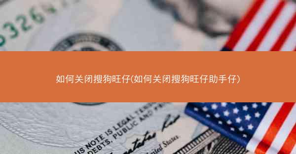 如何关闭搜狗旺仔(如何关闭搜狗旺仔助手仔)