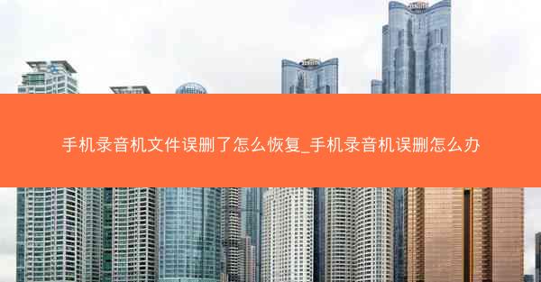 手机录音机文件误删了怎么恢复_手机录音机误删怎么办