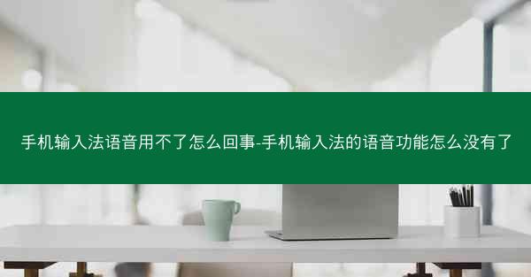 手机输入法语音用不了怎么回事-手机输入法的语音功能怎么没有了