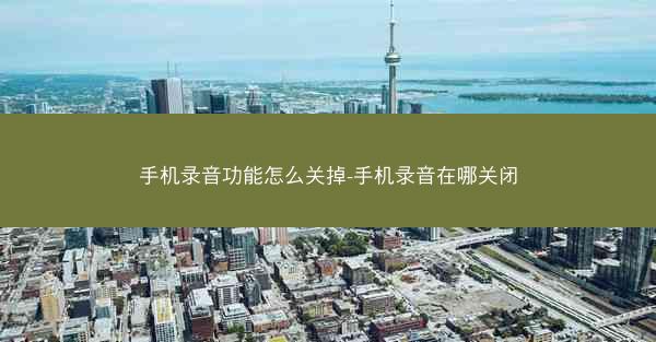 手机录音功能怎么关掉-手机录音在哪关闭