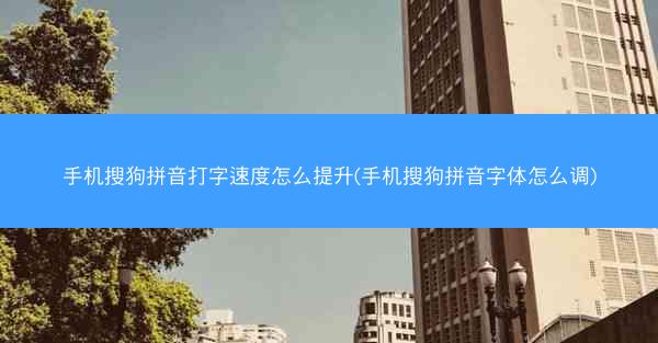 手机搜狗拼音打字速度怎么提升(手机搜狗拼音字体怎么调)