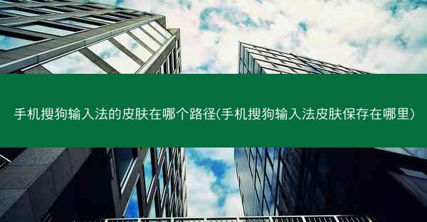 手机搜狗输入法的皮肤在哪个路径(手机搜狗输入法皮肤保存在哪里)