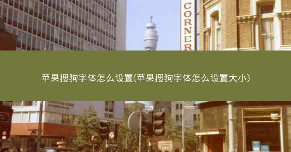 苹果搜狗字体怎么设置(苹果搜狗字体怎么设置大小)
