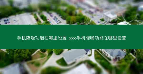 手机降噪功能在哪里设置_oppo手机降噪功能在哪里设置